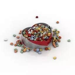 Sweets Love Cake Hear Shape 3d model