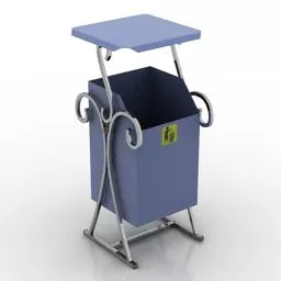 Trash Bin With Roof 3d model