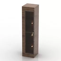 Thin Wood Locker 3d model