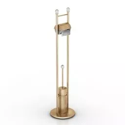 Single Wood Shelf Rack 3d model