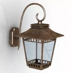 Rustic Ceiling Lamp Hanging With Chain 3d model