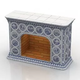 Fireplace Tiled Finished 3d model