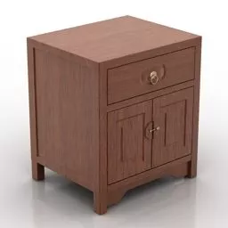Nightstand Antique Wood 3d model