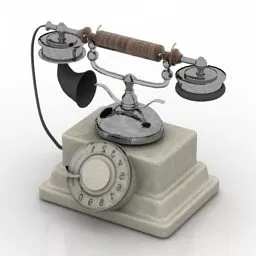 Rotary Telephone Old 3d model