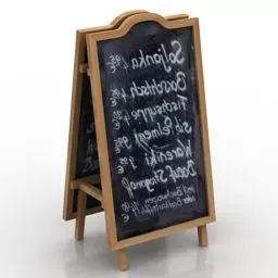 Restaurant Street Menu Board 3d model