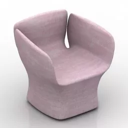 Pink Armchair Block 3d model