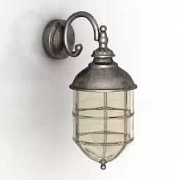 Lamp Street Rustic Style 3d model