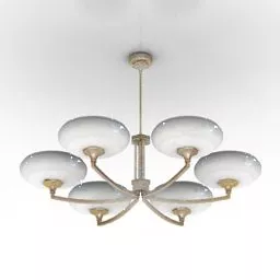 Ceiling Lamp White Shade 3d model