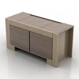 Brown Mdf Table 3d model