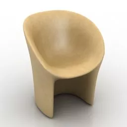 Wooden Sculpture Armchair Moon 3d model