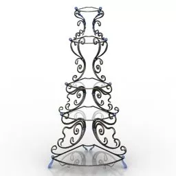 Single Shelf Rack 3d model