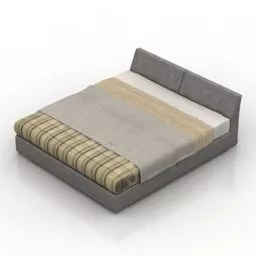 Single Bed With Drawer Furniture 3d model