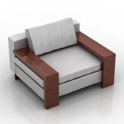 Cube Armchair Low Back 3d model