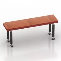 Dressing Table With Two Drawers 3d model