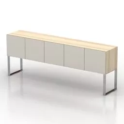Minimalist Long Tv Locker 3d model