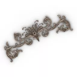 Molding Decor Floral Texture 3d model