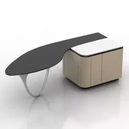 Conference Room Long Table And Chairs 3d model