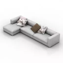 Sofa Sectional Fabric 3d model