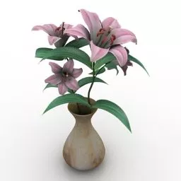 Indoor Office Potted Leaf Plant 3d model