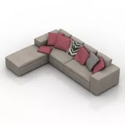 Sofa Busnelli Sectional Style 3d model