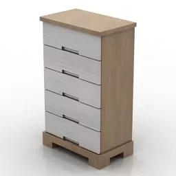 Locker Five Drawers 3d model Locker Five Drawers 3d model
