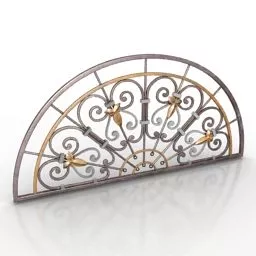 Curved Frame Decor Top Door 3d model
