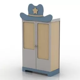 Wardrobe Kid Furniture Style 3d model