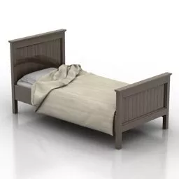 Sing Bed With Bedcap 3d model