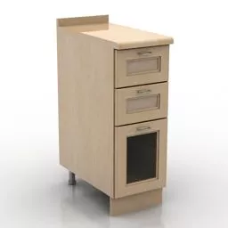 Rustic Locker With School Accessories Inside 3d model