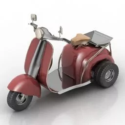 Motorbike Vespa Style 3d model