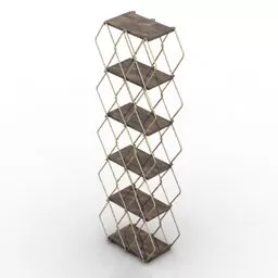 Modernism Rack With Art Frame 3d model