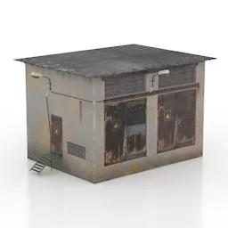 Old Electric Transformer Unit 3d model