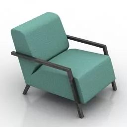 Modern Armchair Foxi Thick Pad 3d model