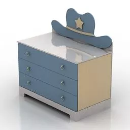 Side Locker Different Height 3d model