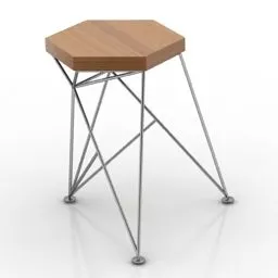 Modernism Seat Wire Frame Leg 3d model