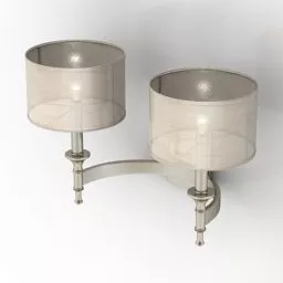 Wall Sconce Lamp Dual Shades 3d model