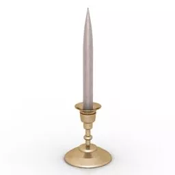 Antique Gold Candlestick 3d model