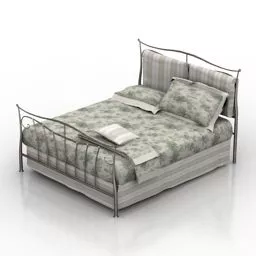 Bed Morgana Steel Frame 3d model