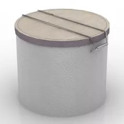 Cylinder Round Box Stool 3d model