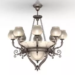 Table Lamp Flower Shade 3d model