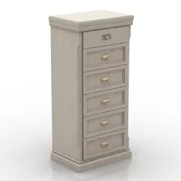 High Locker With Drawers 3d model