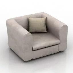 Upholstered Sofa Tufted Style 3d model