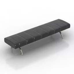 Four Seats Sofa Grey Fabric 3d model
