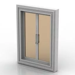 Slide Window Plastic Frame 3d model