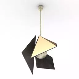 Four Shade Pendant Lamp 3d model