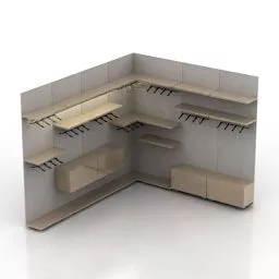 Wardrobe Wall Rack 3d model