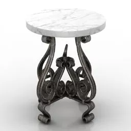 Antique Round Table Itab 3d model