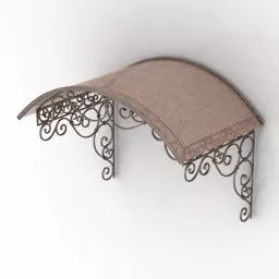 Antique Entrance Canopy Structure 3d model