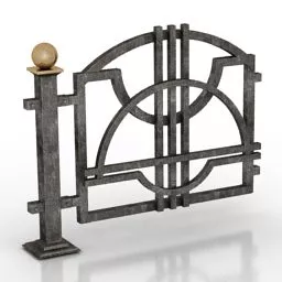 Gate Fence 3d model