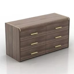Entrance Locker With Drawers 3d model